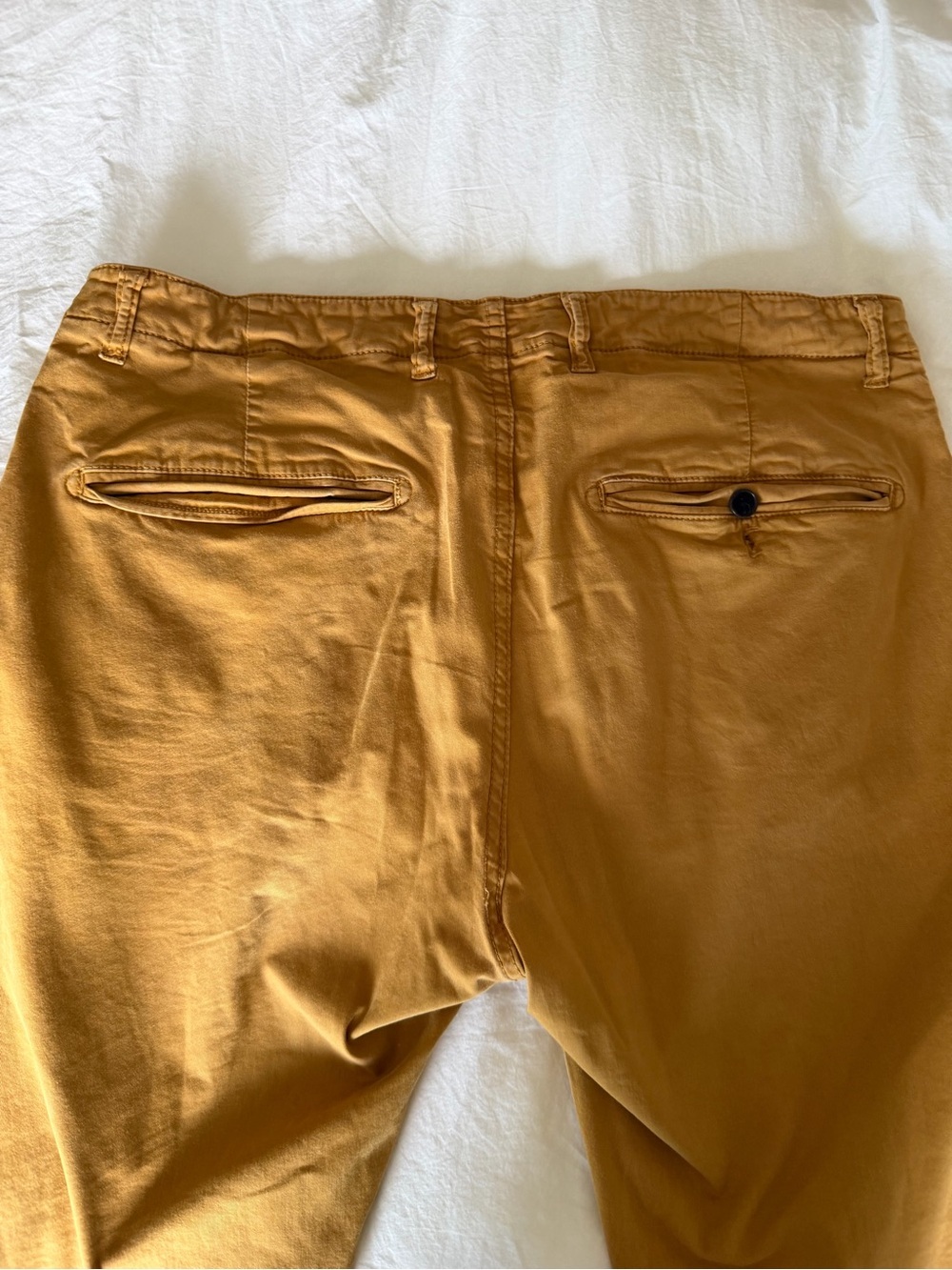 Sissy-Boy Men’s Mustard Chino Pants 36x32 Stretch Cotton - Picture 3 of 6